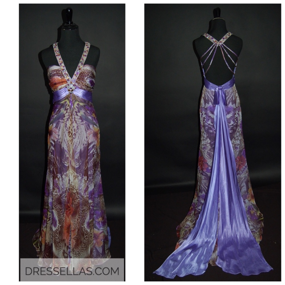 Sale! Purple Animal Print Prom Dress! - Picture 1 of 3